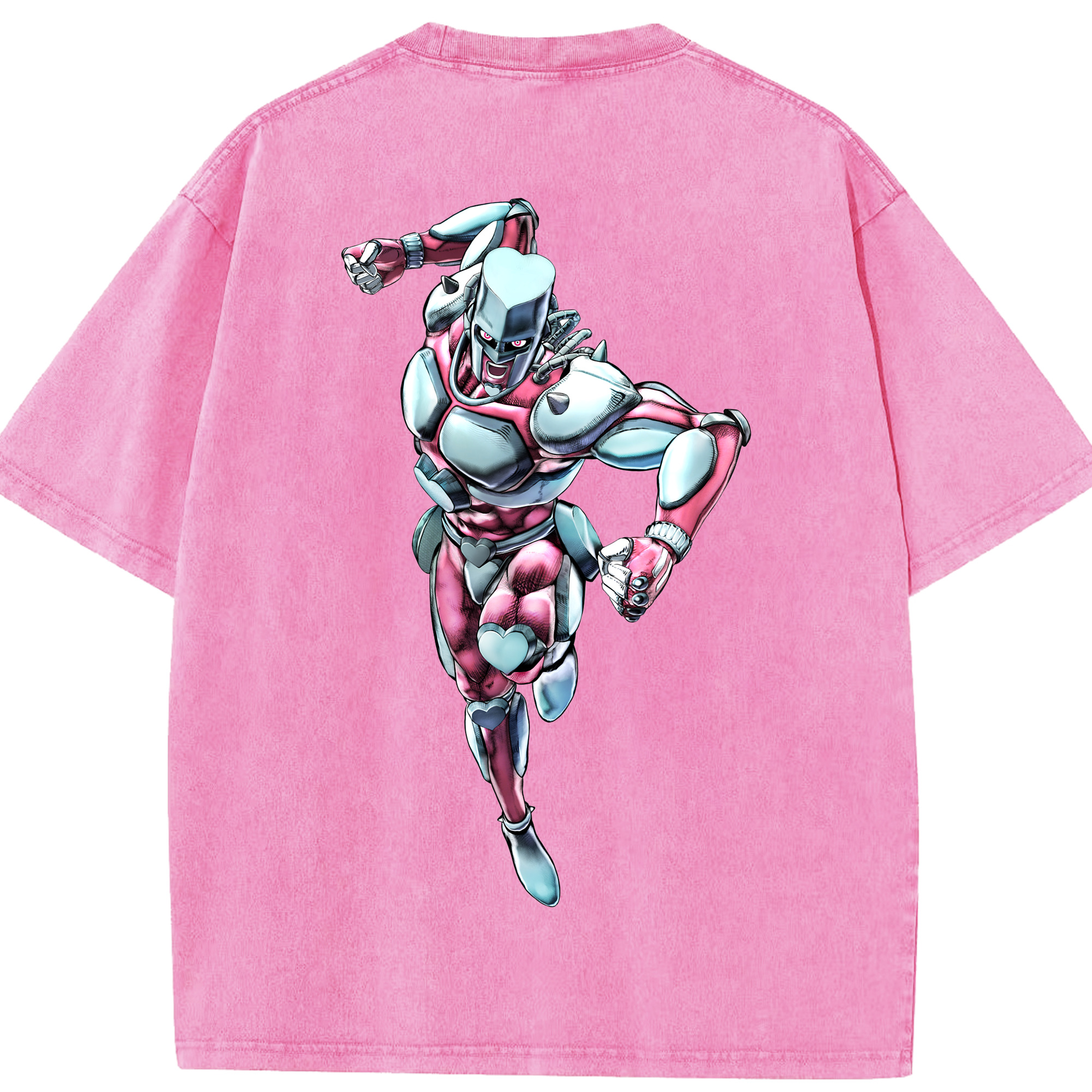 （画像用） ジョジョの奇妙な冒険 ひがしかた じょうすけ JoJo's Bizarre Adventure Higashikata Josuke 綿100% ヴィンテージ風 半袖Tシャツ（背面プリント）